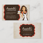 Noble Damast-Bäckerei-Visitenkarte Visitenkarte (Vorne/Hinten)