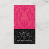 Noble Damast-Designer-Visitenkarte Visitenkarte (Rückseite)