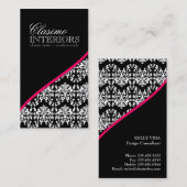 Noble Damast-Innenarchitekt-Visitenkarte Visitenkarte (Vorne/Hinten)