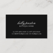 Noble Damast-Visitenkarte Visitenkarte (Rückseite)