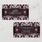 Noble Damast-Visitenkarte Visitenkarte (Vorne/Hinten)