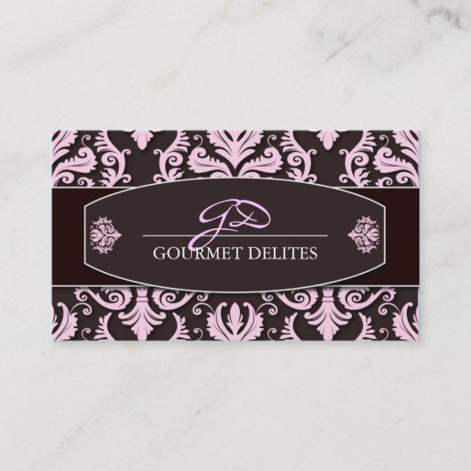 Noble Damast-Visitenkarte Visitenkarte (Vorderseite)