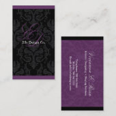 Noble Damast-Visitenkarte Visitenkarte (Vorne/Hinten)