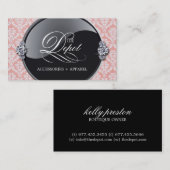 Noble Damast-Visitenkarte Visitenkarte (Vorne/Hinten)