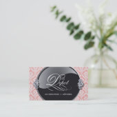 Noble Damast-Visitenkarte Visitenkarte (Stehend Vorderseite)