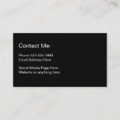 Noble Damen-Monogramm-Art Visitenkarte (Rückseite)