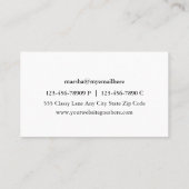 Noble Damen-Visitenkarten Visitenkarte (Rückseite)