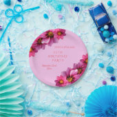 Noble dekorative Eckdahlie-25. Geburtstag Pappteller (Party)