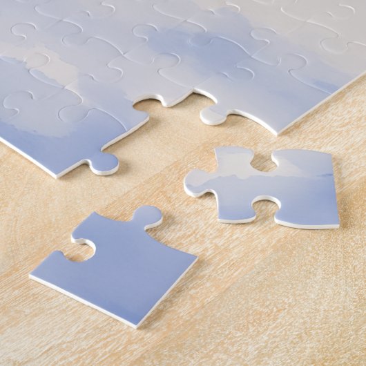 Noble Doberman Guarding Christmas Sleigh Winter Puzzle (Seite)