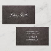 Noble dunkle lederne Mathe-Tutor-Visitenkarte Visitenkarte (Vorne/Hinten)