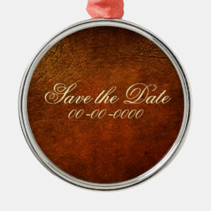 Noble echtes Leder-Designer-Verzierung Silbernes Ornament