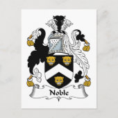 Noble-Familienwappen Postkarte (Vorderseite)