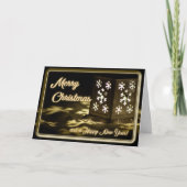 Noble Frohe Weihnachten mit funkelnden Lichtern! K Karte (Vorderseite)