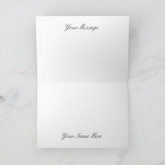 Noble Frohe Weihnachten mit funkelnden Lichtern! Karte (Innenseite)