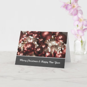 Noble Frohe Weihnachten mit funkelnden Lichtern Karte
