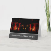 Noble Frohe Weihnachten mit glänzenden Adventkerze Karte (Vorderseite)