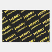 Noble Frohe Weihnachts Geschenkpapier verpacken! Set (Vorderseite 3)