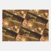 Noble Frohe Weihnachts Geschenkpapier verpacken! Set (Vorderseite 2)