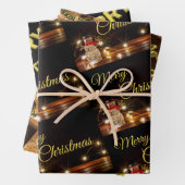 Noble Frohe Weihnachts Geschenkpapier verpacken! Set (Beispiel)