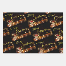 Noble Frohe Weihnachts Geschenkpapier verpacken! Set