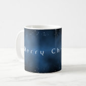 Noble Frohe Weihnachtsschneeflocken Glitzern Kaffeetasse (Vorderseite Links)