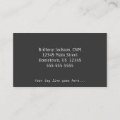 Noble Geburtshilfe hält Visitenkarte instand (Rückseite)