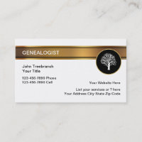 Noble Genealogist-Baum-Symbol-Visitenkarten