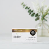 Noble Genealogist-Baum-Symbol-Visitenkarten Visitenkarte (Stehend Vorderseite)