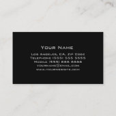 Noble Gewohnheit DJ-Visitenkarte Visitenkarte (Rückseite)