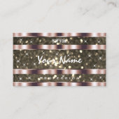 Noble Gold Glitzer Sparkasse Rose Golden Tor Visitenkarte (Vorderseite)