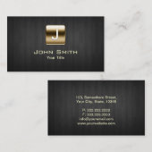 Noble GoldBriefmarken-dunkle hölzerne Visitenkarte (Vorne/Hinten)