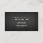 Noble GoldBriefmarken-dunkle hölzerne Visitenkarte (Rückseite)