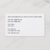 Noble Golf-Visitenkarten Visitenkarte (Rückseite)