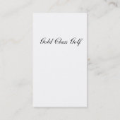 Noble Golf-Visitenkarten Visitenkarte (Rückseite)