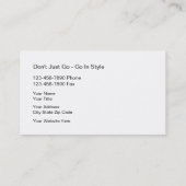 Noble Golfmobil-Visitenkarte Visitenkarte (Rückseite)