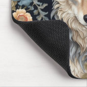 Noble Gray Wolf William Morris Inspiriert Mousepad (Ecke)