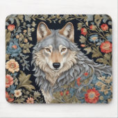 Noble Gray Wolf William Morris Inspiriert Mousepad (Vorne)
