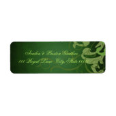 Noble Green Texture Green Scroll Address Labels (Vorne)