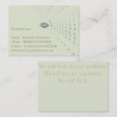 Noble grüne Visitenkarte (Vorne/Hinten)