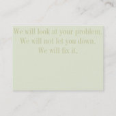 Noble grüne Visitenkarte (Rückseite)