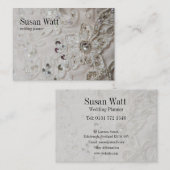 Noble Hochzeits-Planer-Visitenkarte Visitenkarte (Vorne/Hinten)