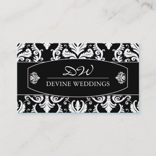 Noble Hochzeits-Planer-Visitenkarte Visitenkarte (Vorderseite)