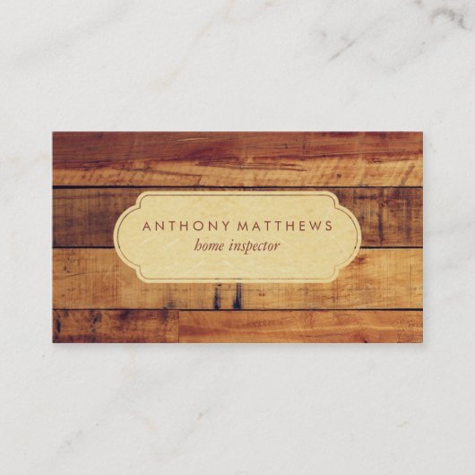 Noble hölzerne Bretter beruflich Visitenkarte (Vorderseite)