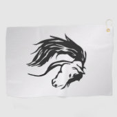 Noble Horse Head Golfhandtuch (Horizontal)