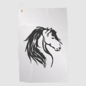 Noble Horse Head Golfhandtuch (Vorderseite)