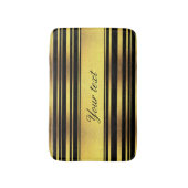 Noble Imitat-Goldfolie und schwarze Streifen Badematte (Vorderseite Vertikal)