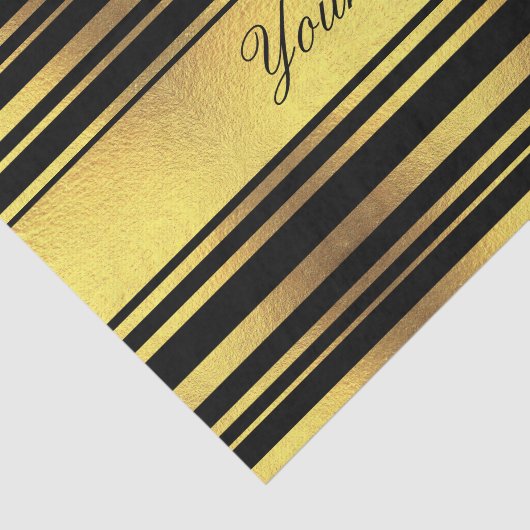 Noble Imitat-Goldfolie und schwarze Streifen Seidenpapier (Ausschnitt)