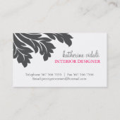 NOBLE INNENARCHITEKT-VISITENKARTE VISITENKARTE (Rückseite)
