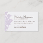 Noble Innenarchitekt-Visitenkarten Visitenkarte (Rückseite)