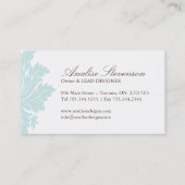 Noble Innenarchitekt-Visitenkarten Visitenkarte (Rückseite)